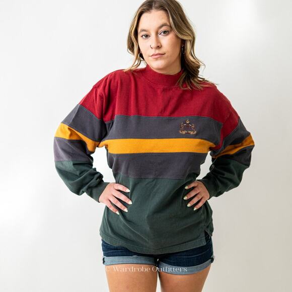 Sears Sweaters - Vintage 90s Rugby Striped Sweatshirt